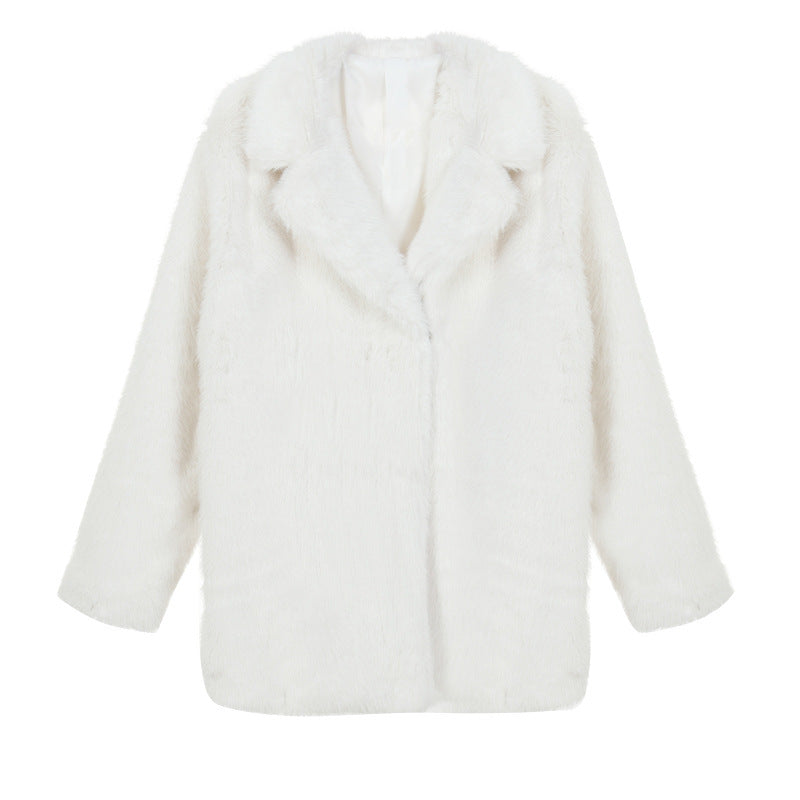 High-Grade Faux Fur Short Coat – Elegant Winter Outerwear