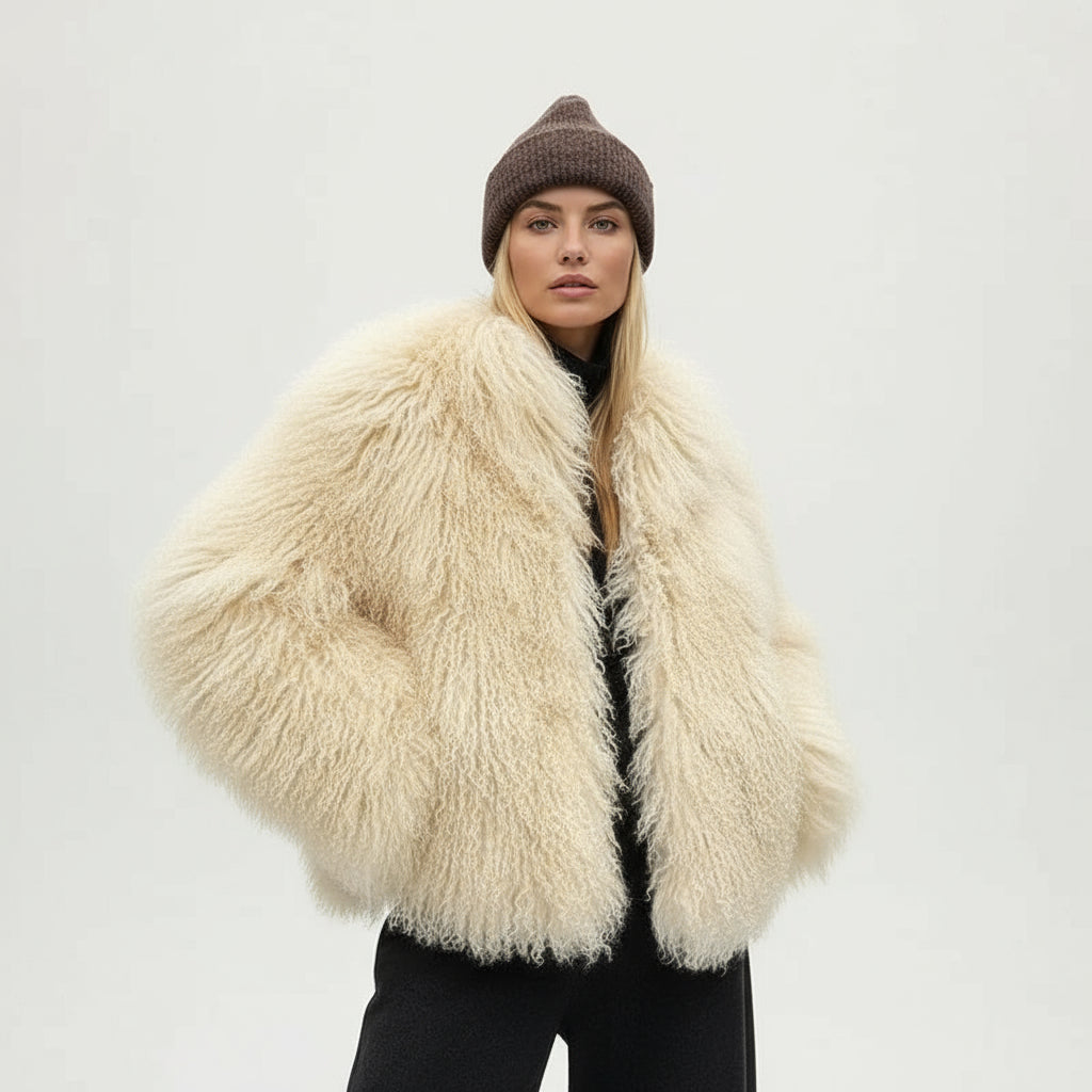 Short Fur Warm Long Sleeve Coat
