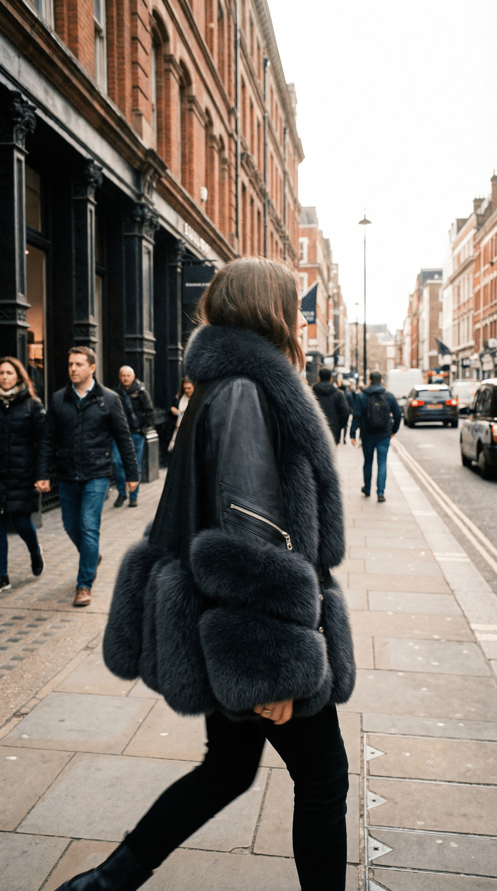 The Kensington Luxe Fur & Leather Coat
