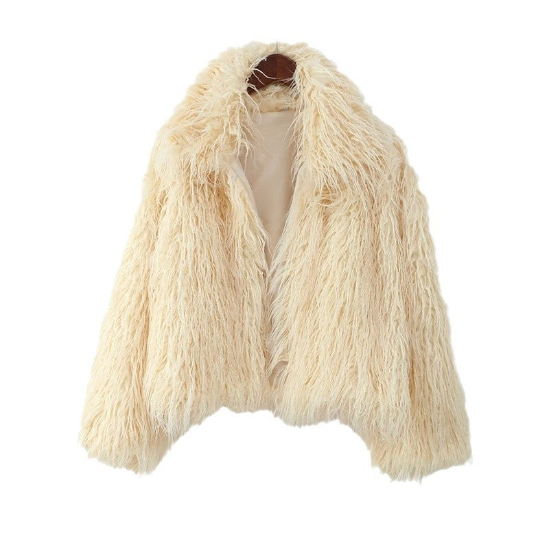 Short Fur Warm Long Sleeve Coat