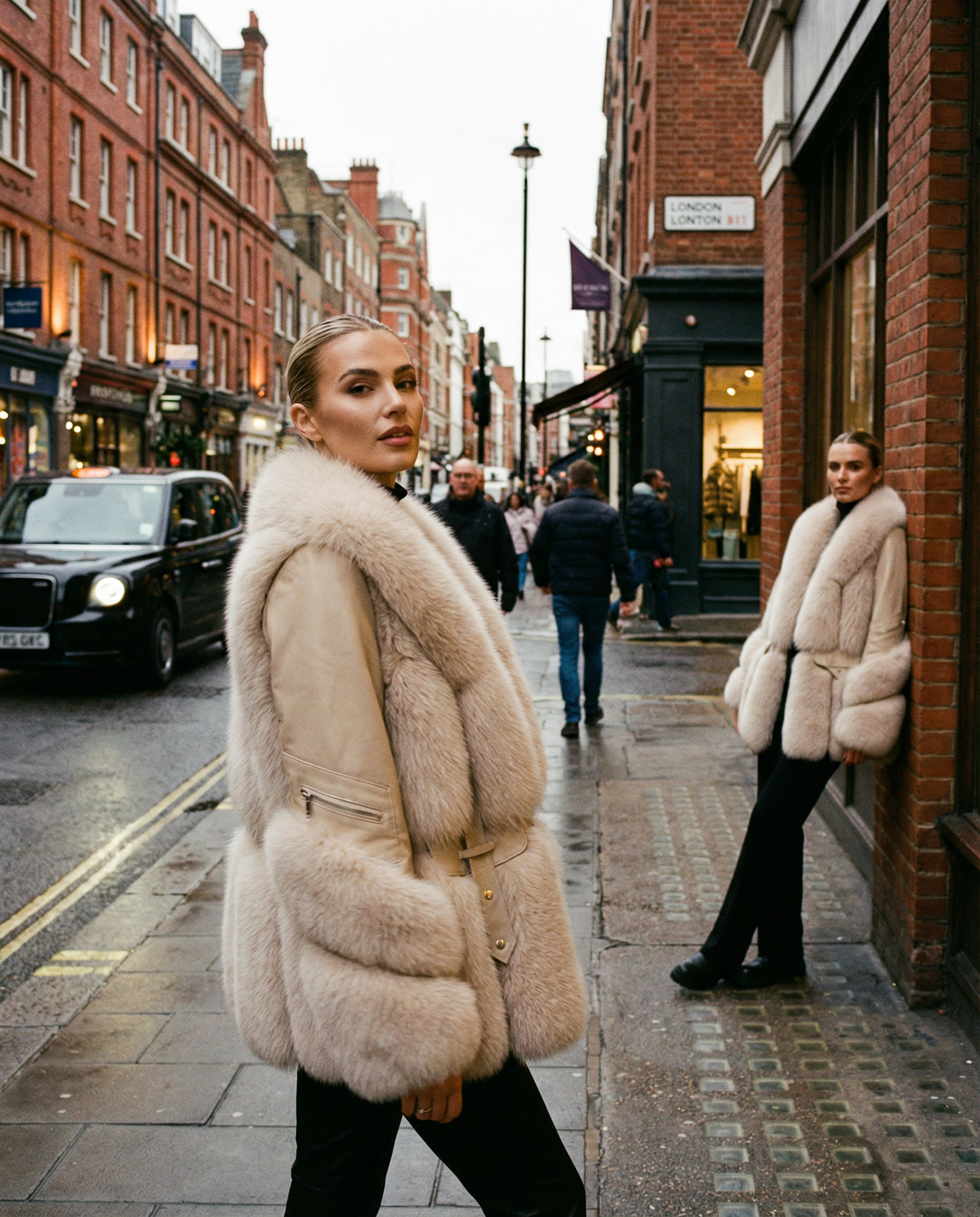 The Kensington Luxe Fur & Leather Coat